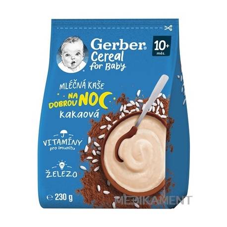 Gerber Cereal Mliečna KAŠA Dobrú noc Kakaová (od ukonč. 10. mesiaca) 230 g