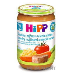 HiPP BIO PRÍKRM Cestoviny s rajčinami a teľacím mäsom 220 g