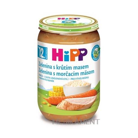 HiPP BIO Zelenina s morčacím mäsom príkrm 220 g