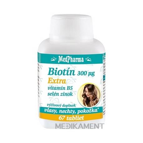 MedPharma BIOTÍN 300 µg Extra vlasy nechty pokožka tablety 67 ks