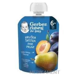 Gerber Natural Kapsička Hruška a slivka ovocná desiata (od ukonč. 6. mesiaca) 90 g