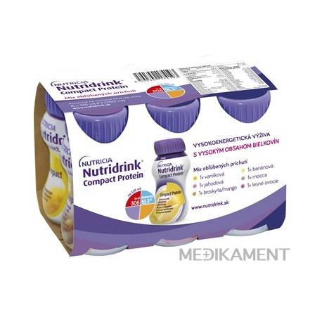 NUTRIDRINK COMPACT PROTEIN mix príchutí 6 x 125 ml