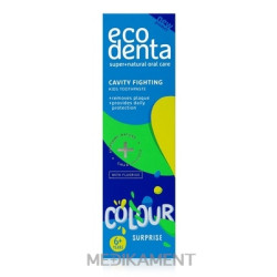 EcoDenta KIDS CAVITY FIGHTING COLOUR surprise detská zubná pasta 75 ml