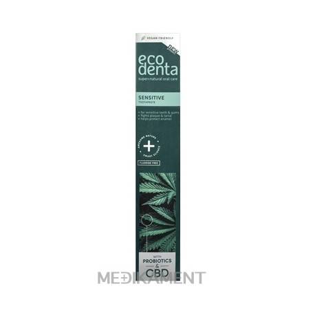 EcoDenta SENSITIVE with Probiotics&CBD zubná pasta na citlivé zuby 75 ml