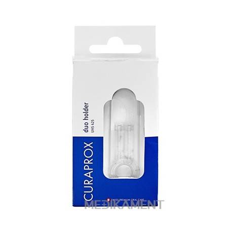 CURAPROX UHS 425 DUO holder transparentný držiak na dve medzizubné kefky s krytkou 1 ks