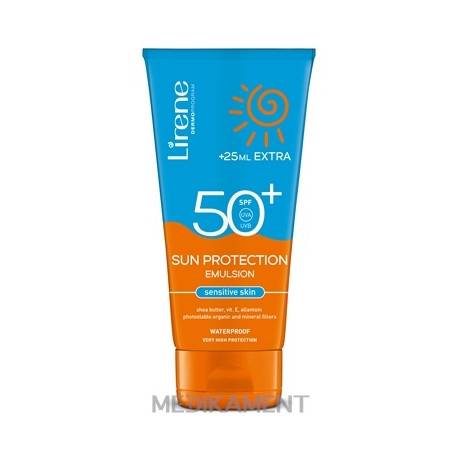 Lirene SUN PROTECTION SPF 50+ sensitive hydratačná emulzia na opaľovanie 175 ml