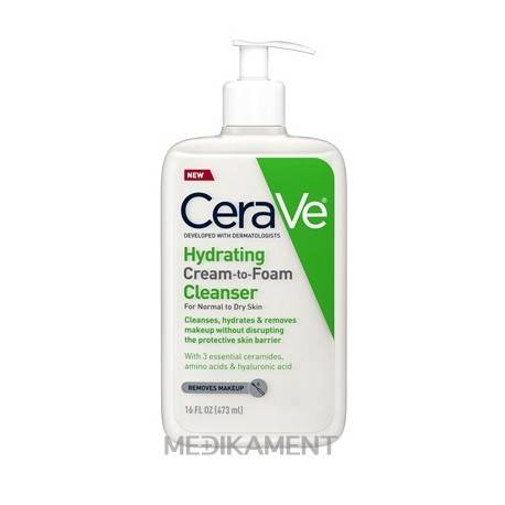 CeraVe ČISTIACI PENIVÝ KRÉM na normálnu až suchú pokožku 473 ml