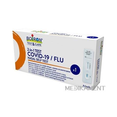 Boiron Test&Care 2-in-1 COVID-19/FLU nosový samodiagnostický test 1 ks
