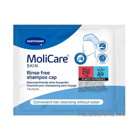 MoliCare SKIN Rinse free shampoo cap čiapka so šampónom a kondicionérom 1 ks