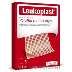 LEUKOPLAST CUTICELL CLASSIC krytie na rany s parafínovou kontaktnou vrstvou sterilné 5 ks
