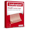 LEUKOPLAST CUTICELL CLASSIC krytie na rany s parafínovou kontaktnou vrstvou sterilné 5 ks