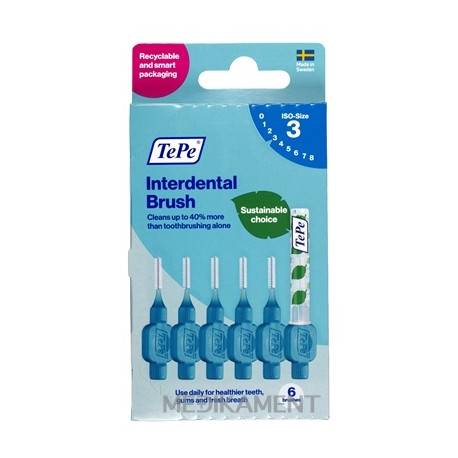 TePe medzizubné kefky 0,6 mm size 3 modré 6 ks