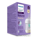 AVENT FĽAŠA Natural Response 125 ml priehľadná cumlík s ventilom AirFree 0m+ 1 ks