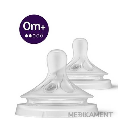 AVENT CUMLÍK na fľašu Natural Response 2 druhý prietok 0m+ 2 ks