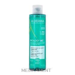 A-DERMA BIOLOGY AC Čistiaci penivý gél na pleť so sklonom k akné 200 ml