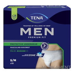 TENA Men Protective Underwear Maxi S/M pánske naťahovacie inkontinenčné nohavičky 10 ks