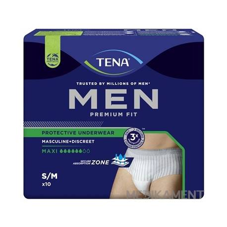 TENA Men Protective Underwear Maxi S/M pánske naťahovacie inkontinenčné nohavičky 10 ks