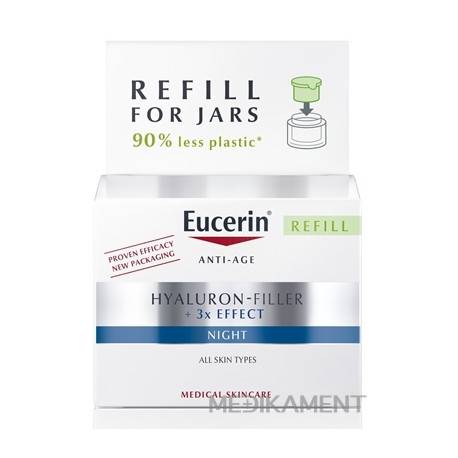 Eucerin HYALURON-FILLER+3xEFFECT Nočný krém REFILL náhradná náplň 50 ml