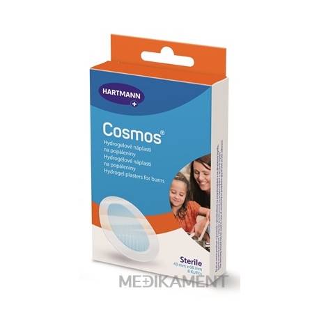 Cosmos Burns hydrogelové náplasti na popáleniny sterilné 43 x 68 mm 8 ks