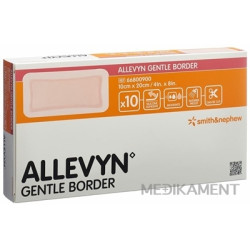 ALLEVYN Gentle Border Krytie na rany adhezívne penové krytie 10 x 20 cm 10 ks
