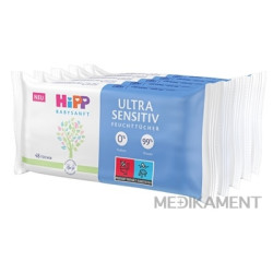 HiPP BabySANFT Vlhčené obrúsky ultra sensitive, čistiace 5x48 ks