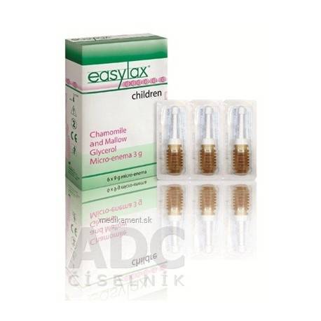 Easylax - Harmančekovo glycerínové preháňadlo pre deti 6x3 g