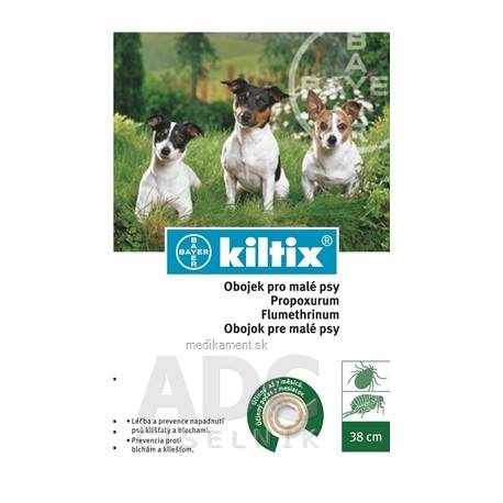 KILTIX obojok pre malé psy obvod 38 cm, antiparazitarny, 1x1 ks