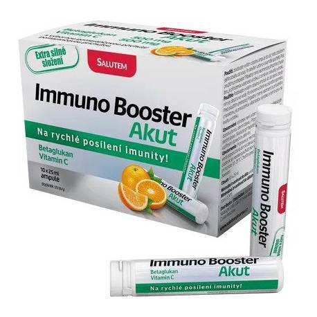 SALUTEM Immuno Booster Akut roztok v ampulkách s Betaglukánom 10 x 25 ml