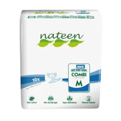 nateen COMBI MAXI M plienky inkontinenčné obvod bokov 95-125 cm savosť 3050 ml 10 ks