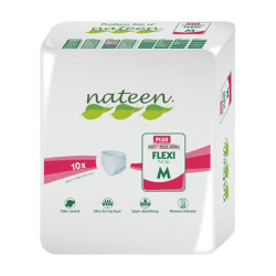 nateen FLEXI PLUS M nohavičky plienkové obvod bokov 90-130 cm savosť 2150 ml 10 ks