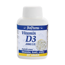MedPharma VITAMÍN D3 2000 I.U. kapsuly 107 ks