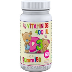 Clinical VITAMIN D3 400 I.U. Gummies pektínové bonbóny s malinovou príchuťou 60 ks