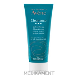 AVENE CLEANANCE Čistiaci gél pri akné - bez mydla mastná pleť 200 ml