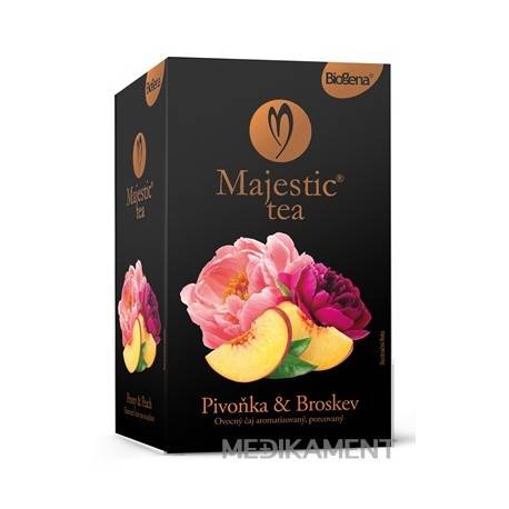 Biogena Majestic Tea Broskyňa & Pivonka ovocný čaj 20 x 2,5 g