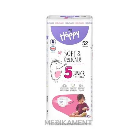 Bella HAPPY Soft&Delicate 5 Junior detské plienky (11-18 kg) 52 ks