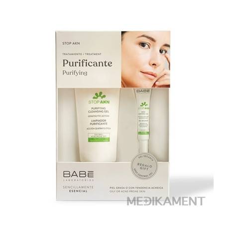 BABÉ AKNÉ Hĺbkovo čistiaci gél gél 200 ml + darček Vysušujúci gél na akné 8 ml 1 set