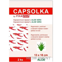 CAPSOLKA hrejivá kapsaicínová náplasť s ALOE VERA 13 x 18 cm 2 ks