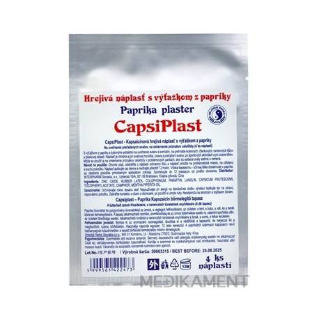 CAPSIPLAST - HREJIVÁ NÁPLASŤ S VÝŤAŽKOM Z PAPRIKY 4 ks
