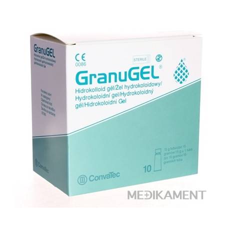 GranuGEL hydrokoloidný sterilný gél tuba ošetrenie otvorených rán 10 x 15 g