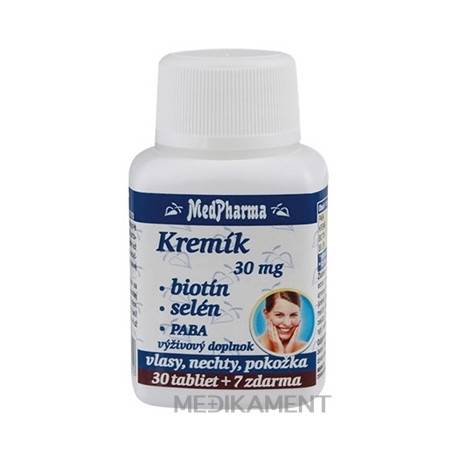MedPharma KREMÍK 30mg + Biotín + Selén + PABA tablety 37 ks