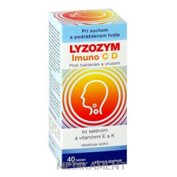 LYZOZYM IMUNO C D SO SELÉNOM A VITAMÍNMI E a K žuvacie tablety 40 ks