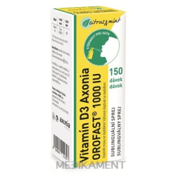 OROFAST Vitamín D3 Axonia 1000 IU sublingválny sprej 150 dávok 30 ml