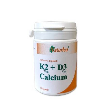 Naturica K2 + D3 Calcium kapsuly 30 ks