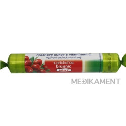 INTACT HROZNOVÝ CUKOR s vitamínom C s príchuťou brusníc pastilky 40g