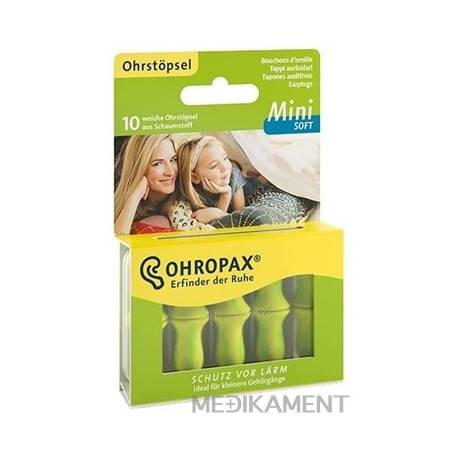 OHROPAX Mini SOFT Ušné vložky v plastovej krabičke 10 ks