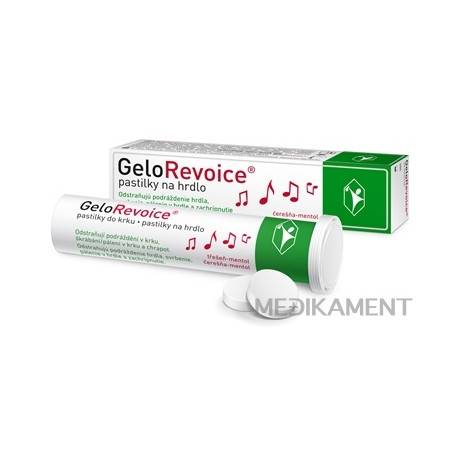 GeloRevoice pastilky na hrdlo príchuť čerešňa mentol 10 ks