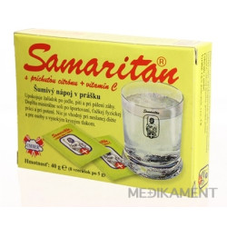SAMARITAN s arómou citrónu + vitamín C šumivý nápoj v prášku vrecká 8 x 5 g 