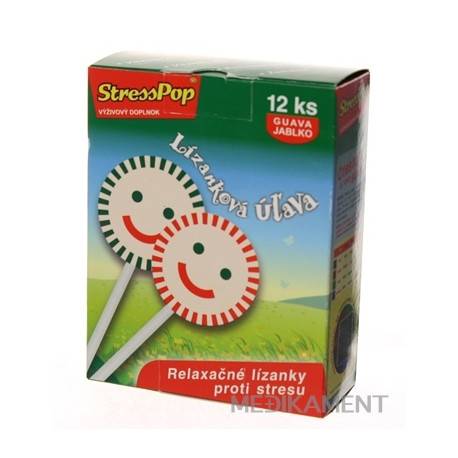 StressPop lízanka proti stresu s príchuťou guava jablka 12 ks