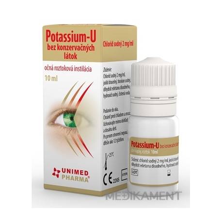 Potassium-U bez konzervačných látok očná roztoková instilácia 10 ml