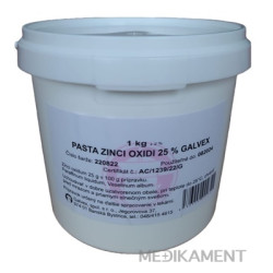 Galvex PASTA ZINCI OXIDI 25% pasta 1 kg